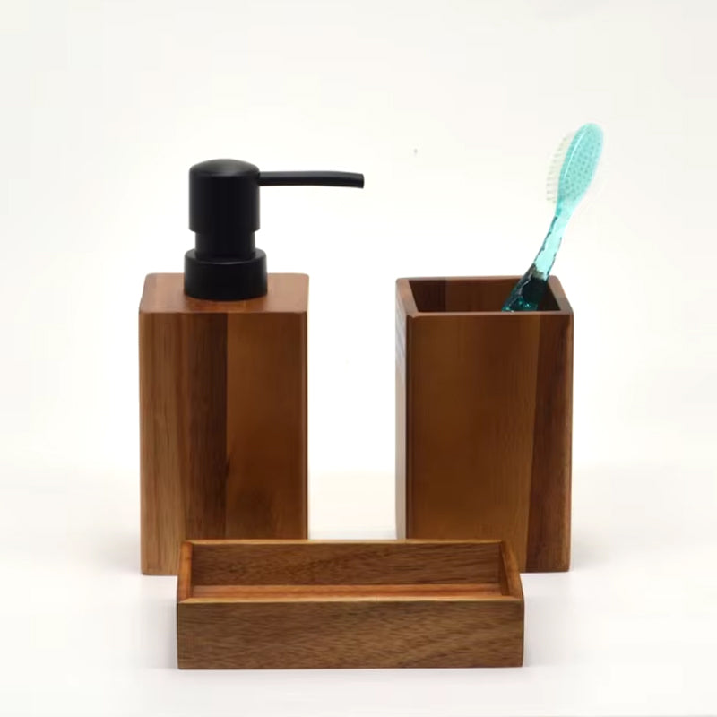 Acacia Wood Bathroom Set