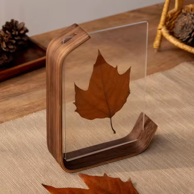 Acrylic Wooden Photo Frame with Leaf