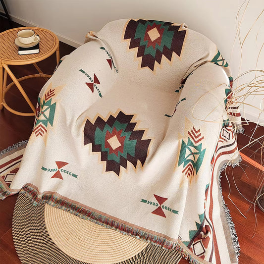 Aztec Boho Throw Blanket