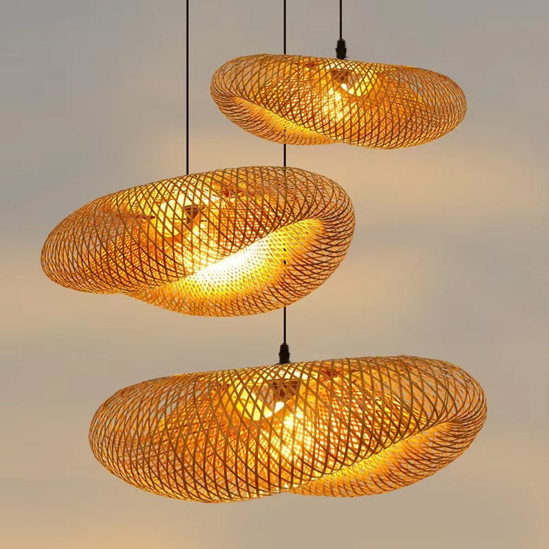 Bamboo Woven Pendant Light