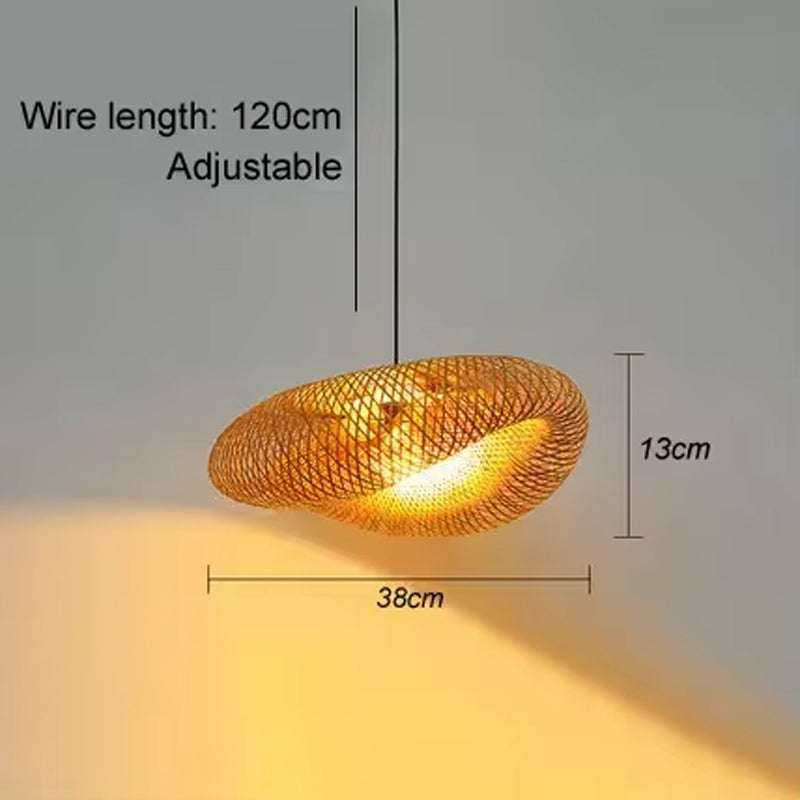 Bamboo Woven Pendant Light