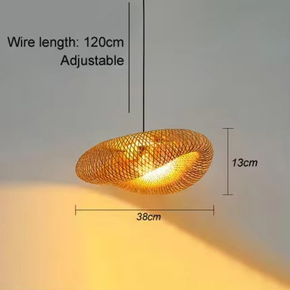 Bamboo Woven Pendant Light