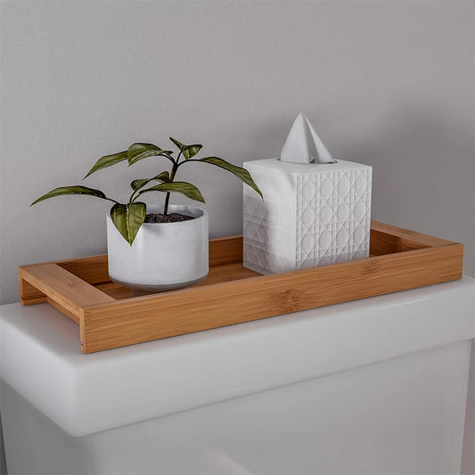 Bamboo Bathroom Organizer Tray