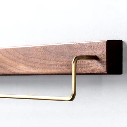 Black Walnut Wood Towel Rack