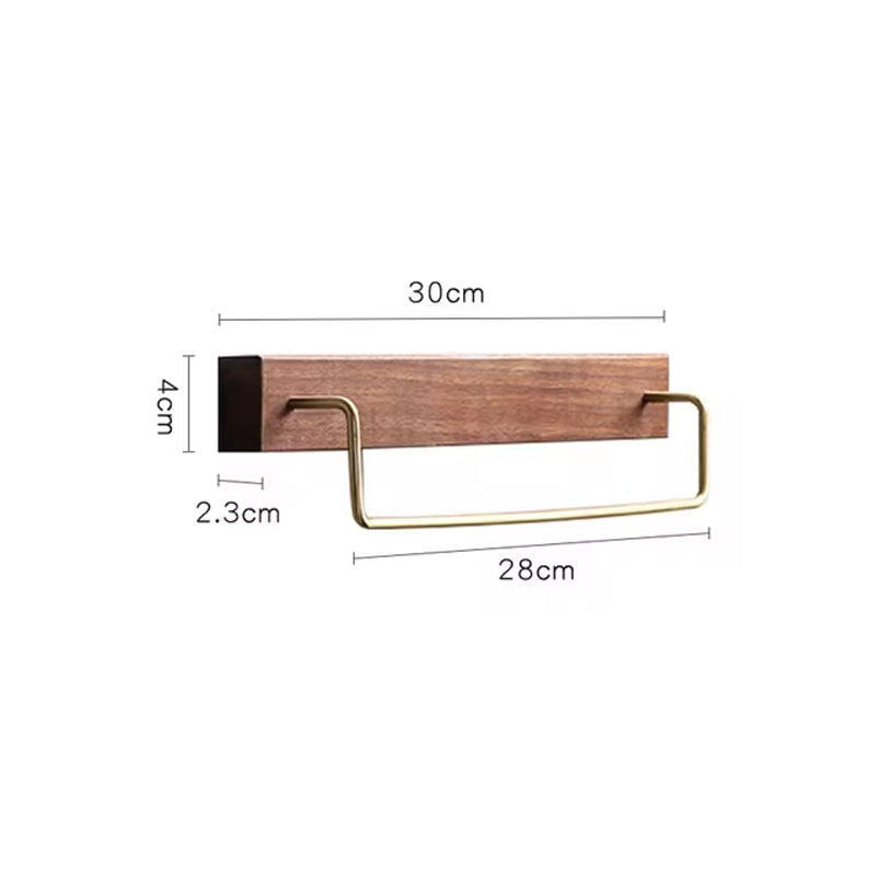 Black Walnut Wood Towel Rack