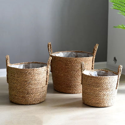 Extra Large Straw Flower Pot