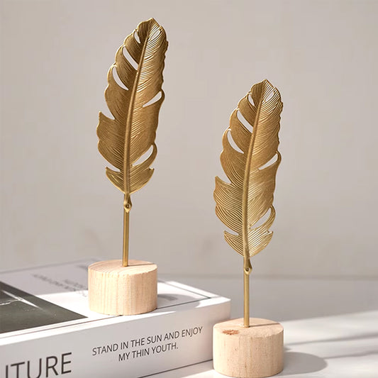 Gold Ginkgo Leaf Sculpture