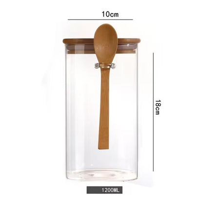 Square Coffee Canister with Spoon