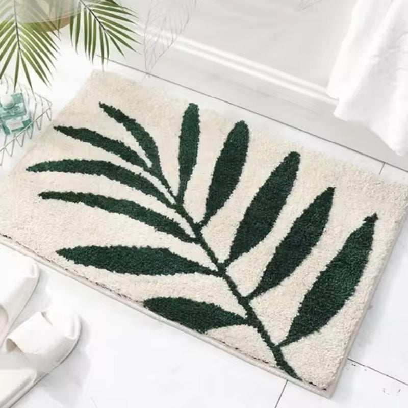 Tropical Leaf Bathroom Rug