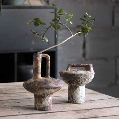 Vintage Wabi-Sabi Ceramic Vase