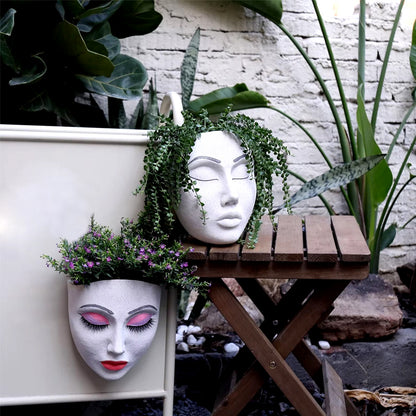 Wall Planter in the Shape of a Face