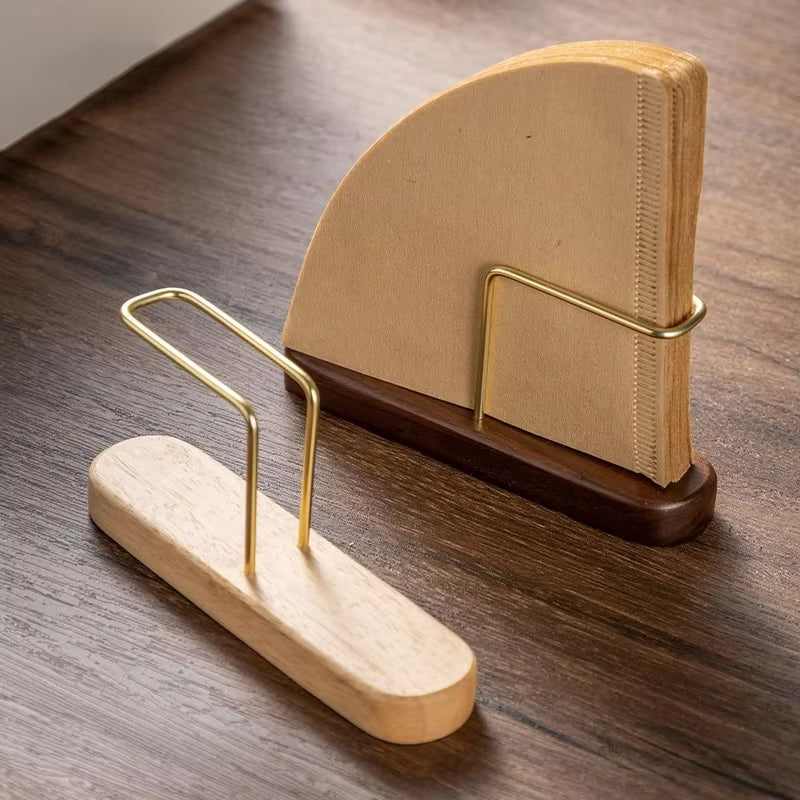 Walnut Filter Paper Rack Holder